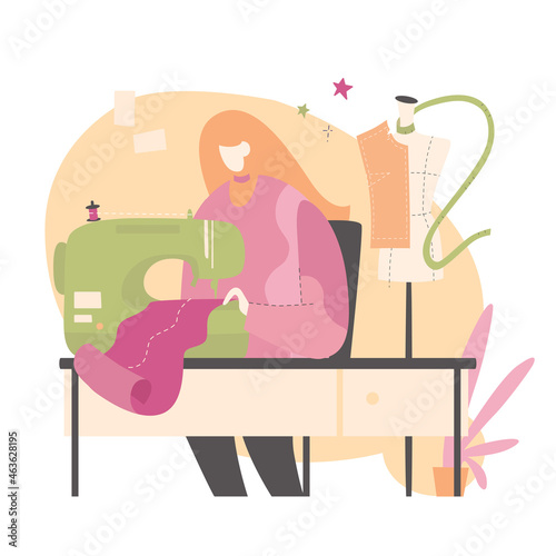 Seamstress at work