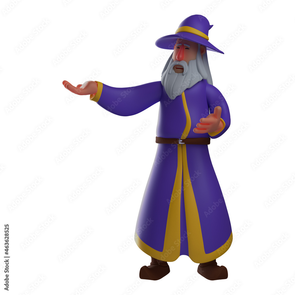 Witch 3D Cartoon Illustration says something