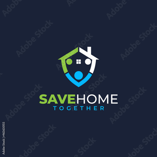 save home together logo abstract