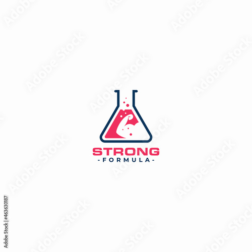 strong formula logo flat illustration