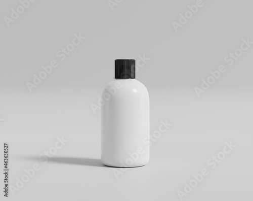 The blank white water bottle in the empty background