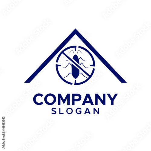 Pest control logo design vector template