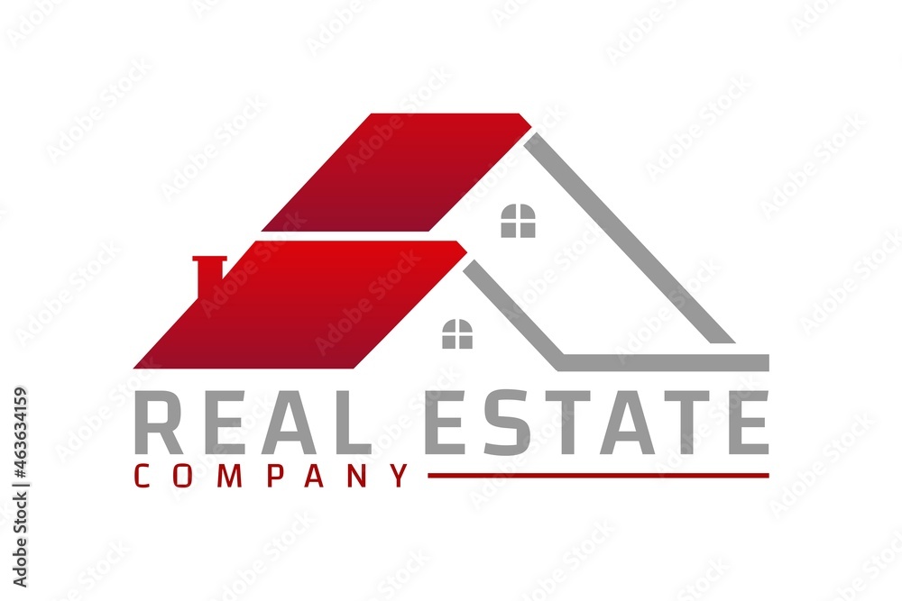 real estate company logo template, construction logo template