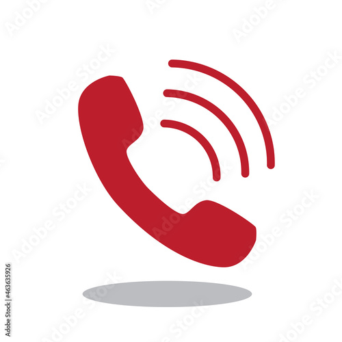 Phone icon vector isolated on white background. Trendy phone icon in flat style. Phone icon template for app, ui and logo. Icon phone for your web site. Modern phone icon