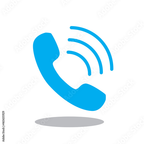 Phone icon vector isolated on white background. Trendy phone icon in flat style. Phone icon template for app, ui and logo. Icon phone for your web site. Modern phone icon