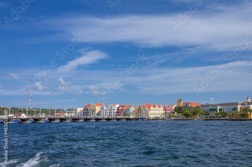 Emma Queen Bridge in the city of Willemstad. Curacao
