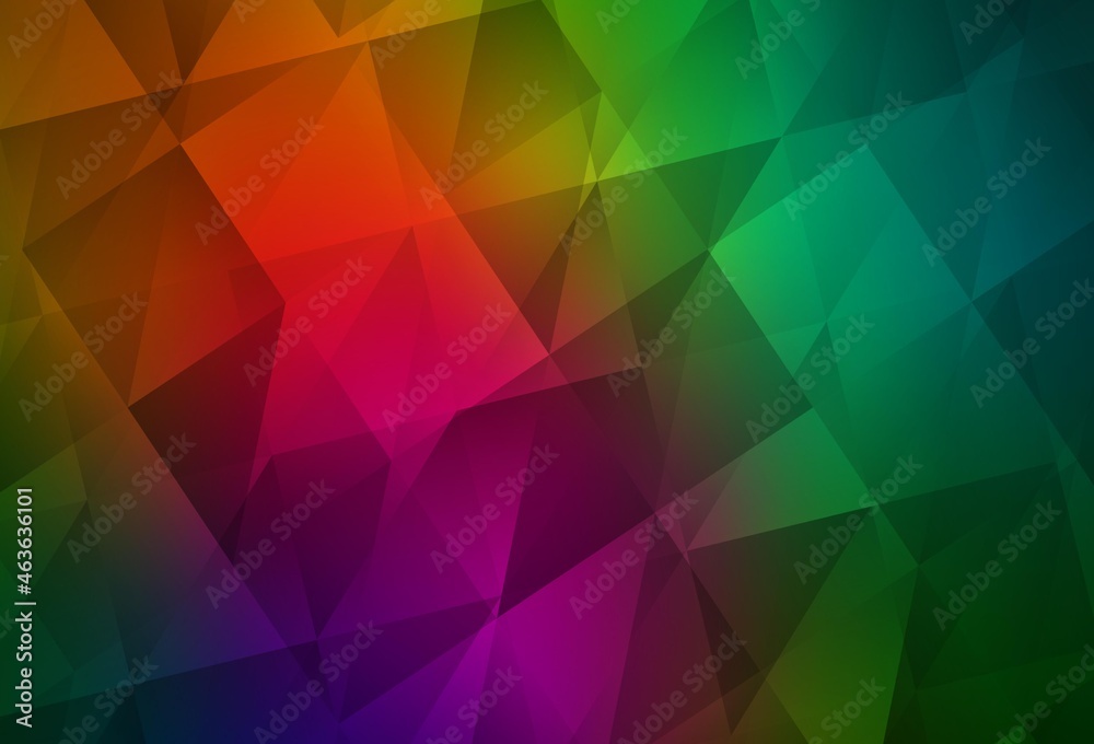Dark Multicolor vector polygon abstract layout.