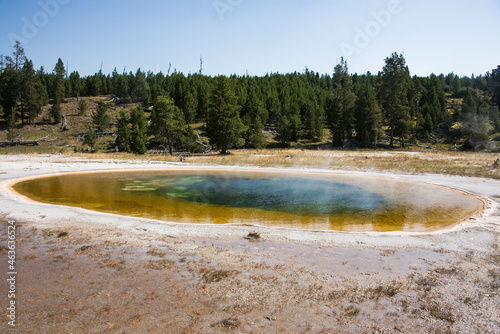 Chromatic Spring, Upper Geyser Basin, Yellowstone National Park, Wyoming, USA