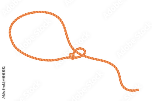 Lariat rope icon. Clipart image isolated on white background photo