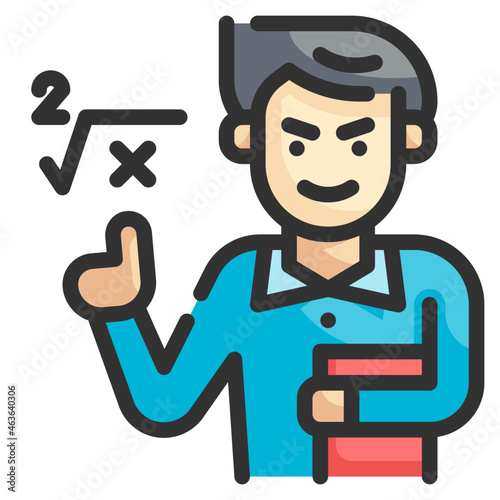 mathematics line icon