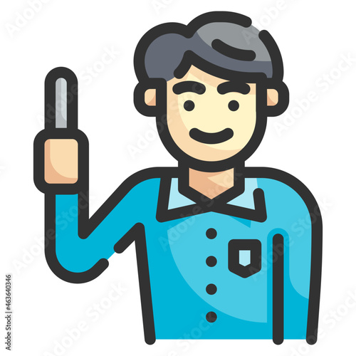 teacher line icon