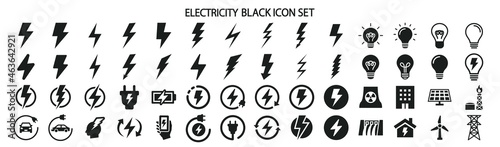 Foto Power related icon set