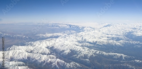 Snowy ridge indicating a plateau