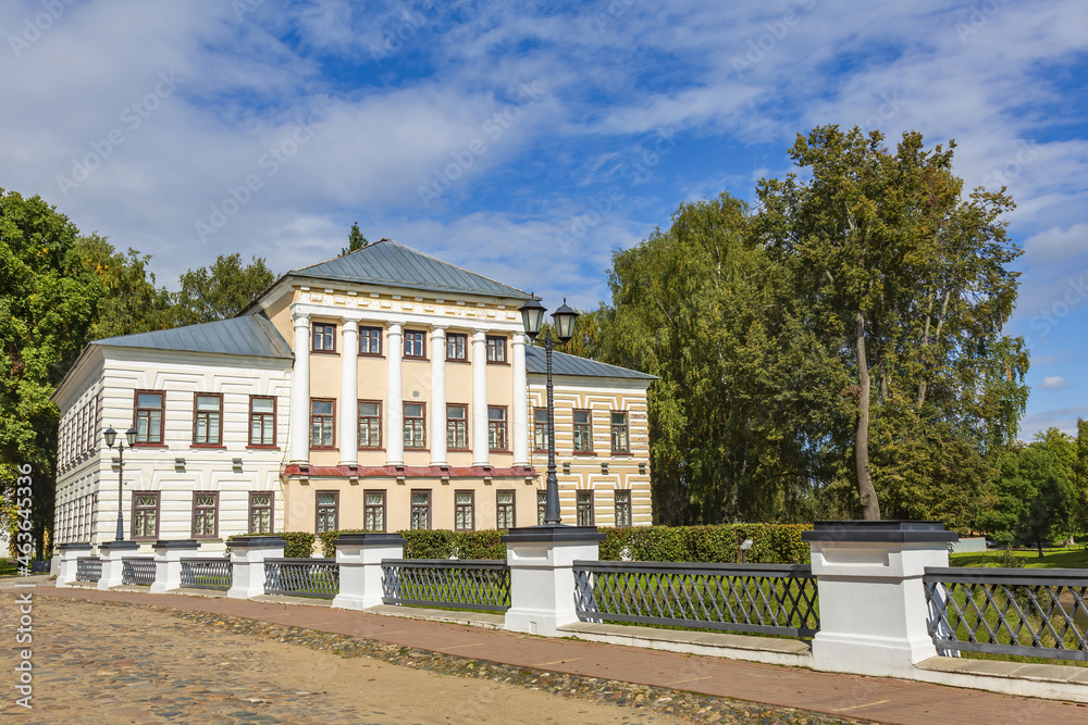 Exterior of the building of the City Duma. Built in 1815. Uglich, Russia