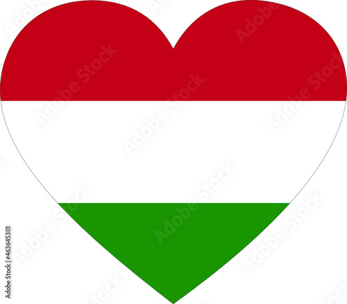 Flag of Hungary inside heart shape Free Download Flag of Hungary inside heart shape - GFXLoad