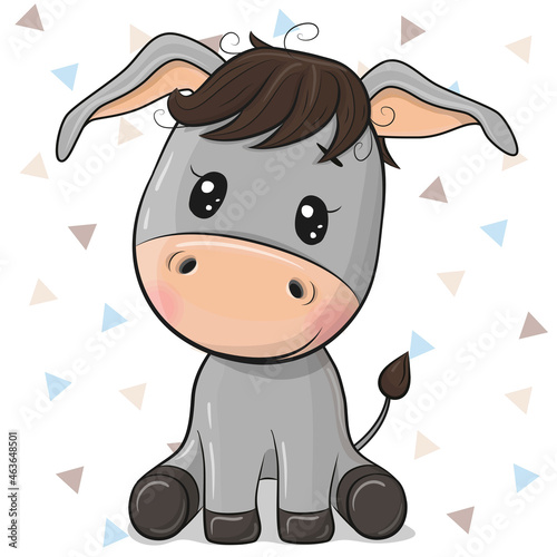 Cartoon Donkey isolated on a white background