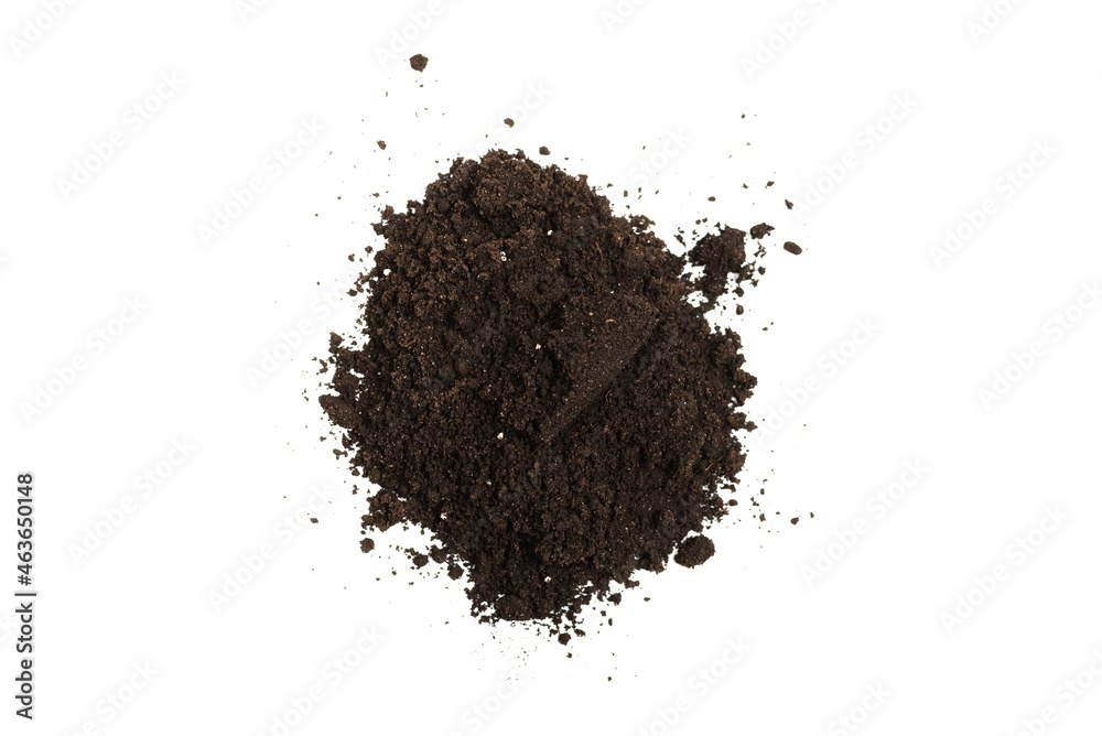 Black land for plant isolated on white background. Black land for plant isolated on white background.