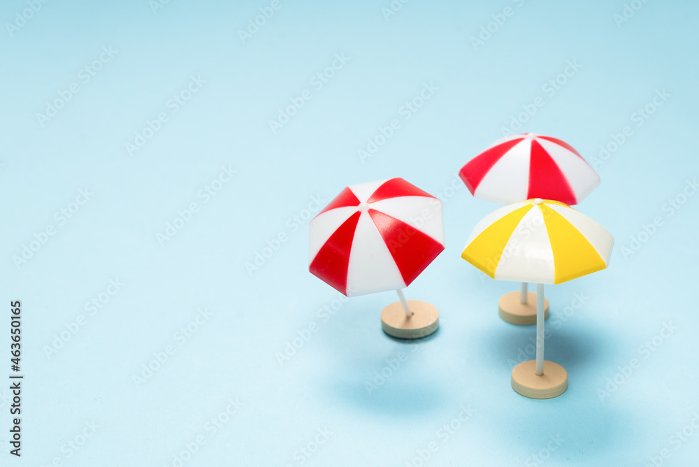 custom made wallpaper toronto digitalYellow and red umbrella on a blue background.