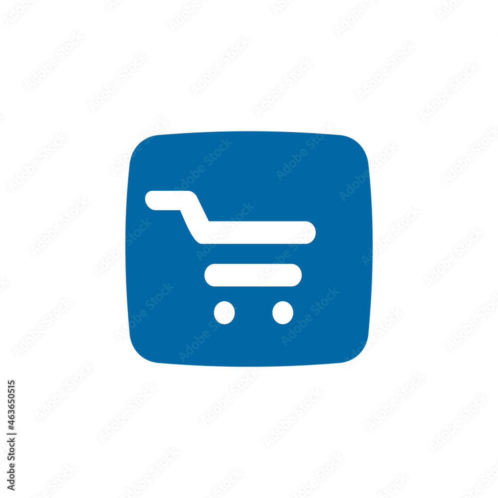 Online shopping app logo with shopping cart icon design Online shopping app logo with shopping cart icon design