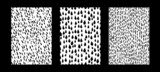 Pack de tres patrones para fondos de diseño o estampados con formas de abstractas, vectores abstractos en blanco y negro