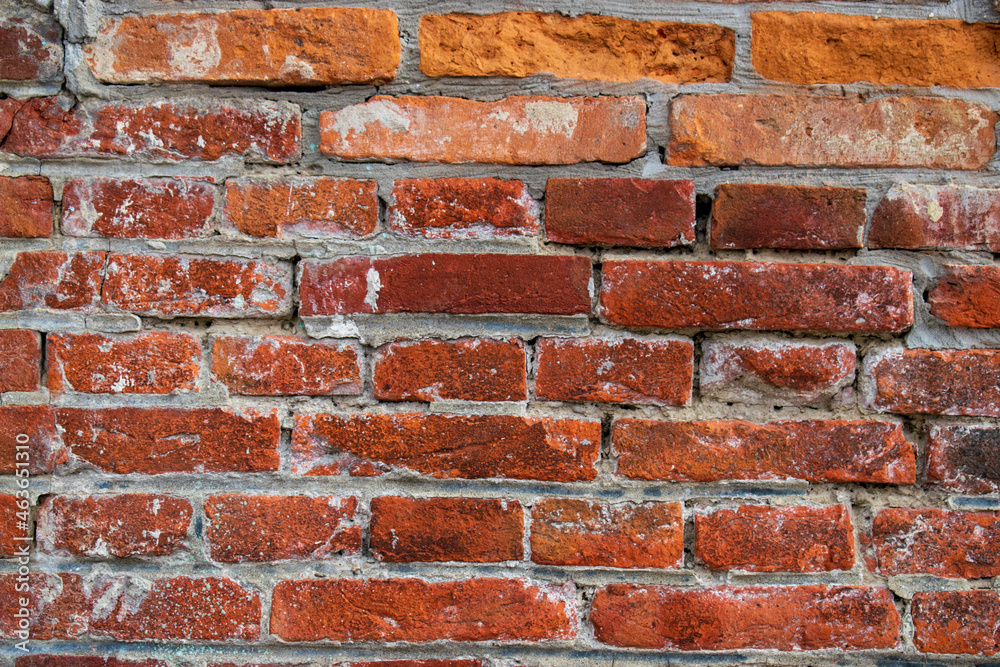 Part of red brick wall texture grunge background Part of red brick wall texture grunge background