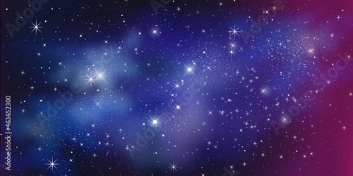 Chaotic space background. Planets, stars and galaxies in space