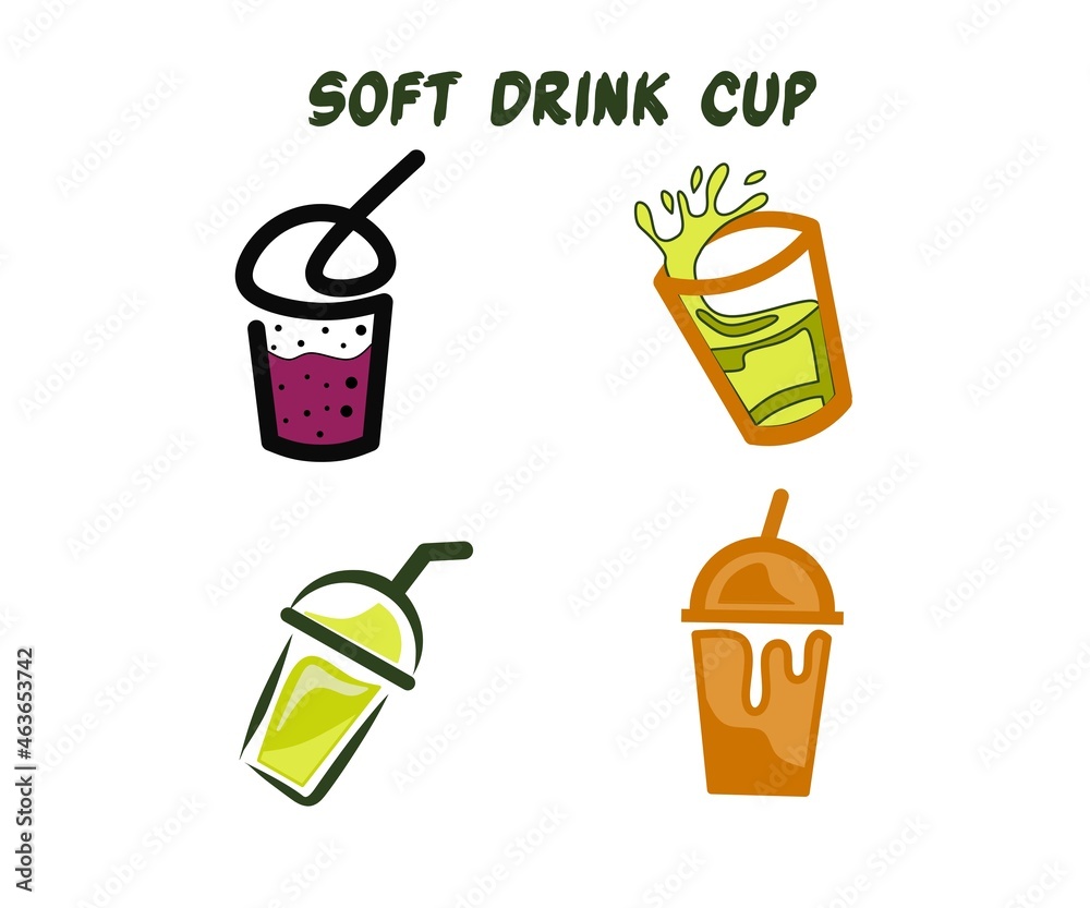 Soft drink logo. Soft drink icon. Cold drink symbol. soft drink icon set. vector design illustration. Soft drink logo. Soft drink icon. Cold drink symbol. soft drink icon set. vector design illustration.