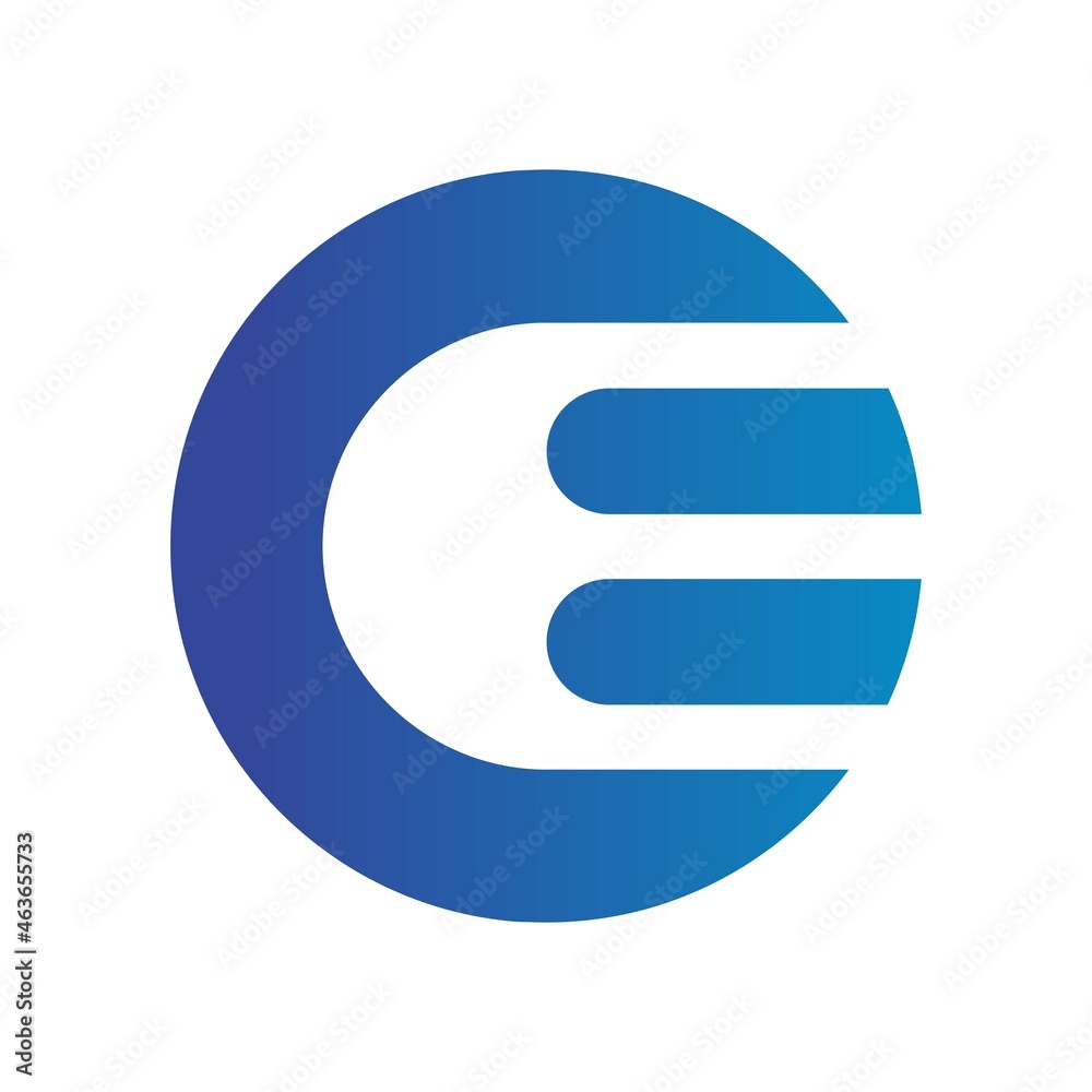 initial letter CE logo. modern style combined with circle shape. initial letter CE logo. modern style combined with circle shape.