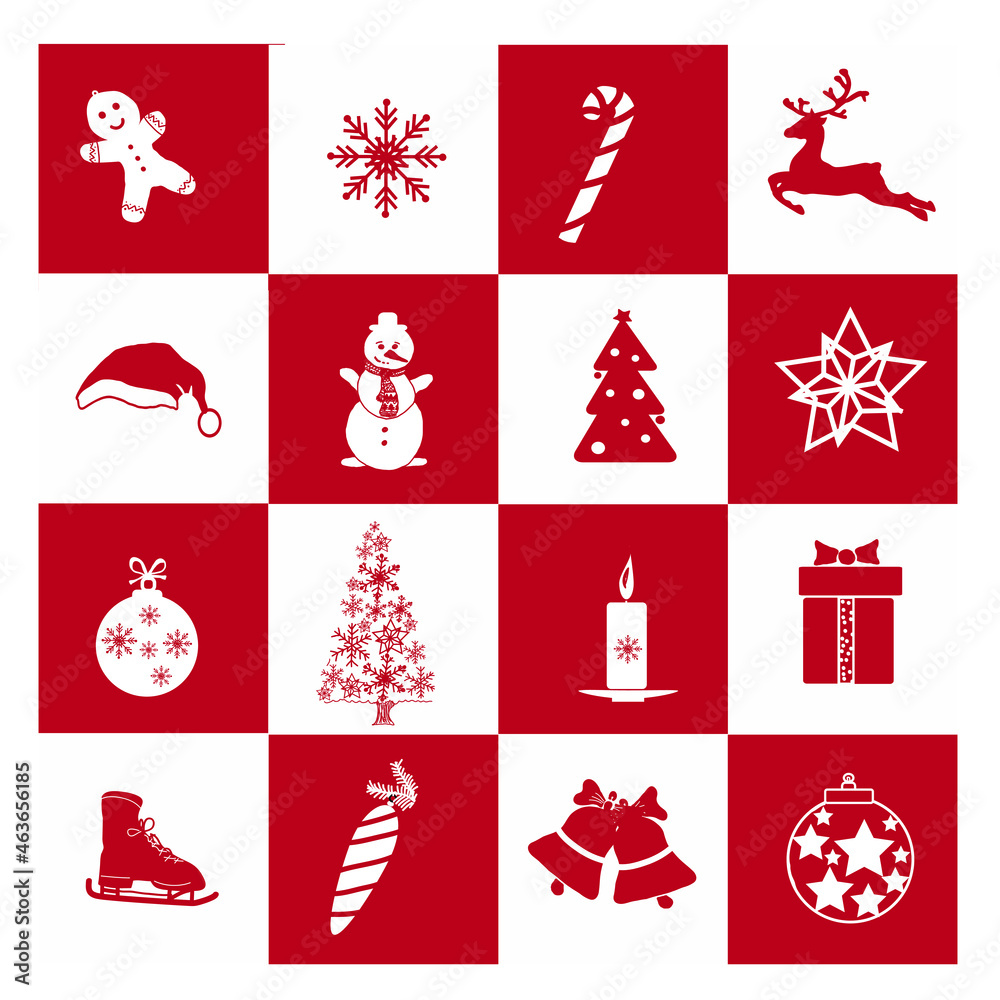 christmas set, tree, winter, card, merry christmas,