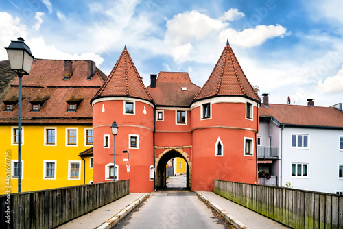 Beer gate- Biertor in the idyllic village Cham in Bavaria, Germany