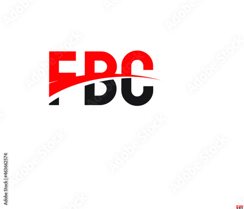 FBC Letter Initial Logo Design Vector Illustration