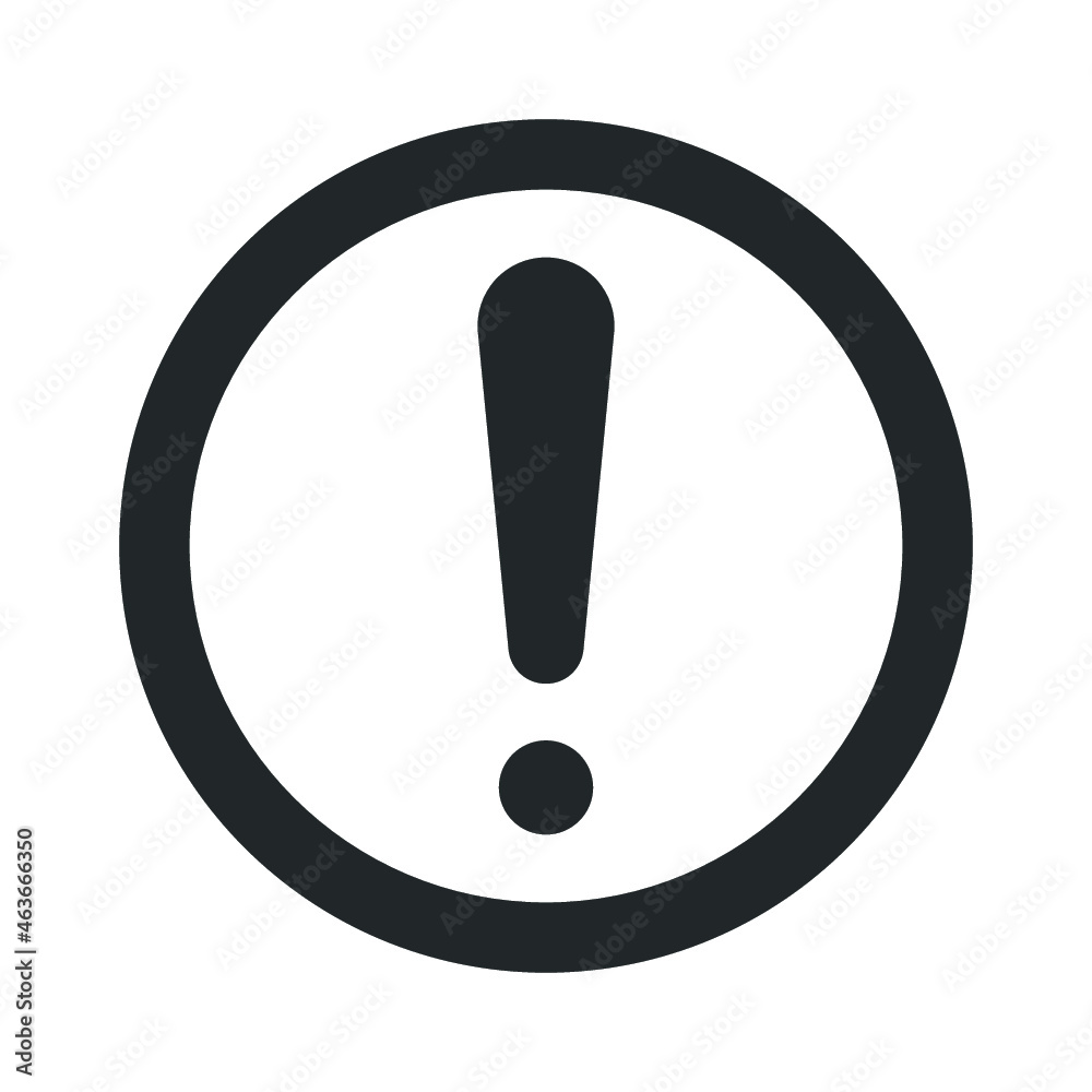 Exclamation, warning sign icon design vector Exclamation, warning sign icon design vector