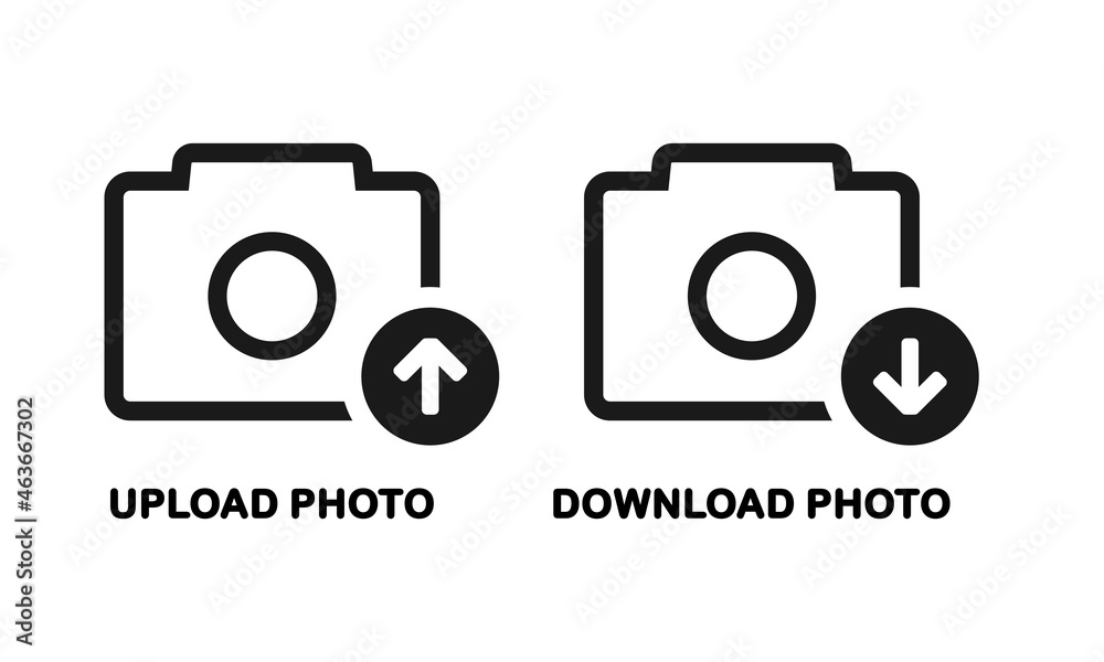 Upload photo. Download photo. Illustration vector Upload photo. Download photo. Illustration vector
