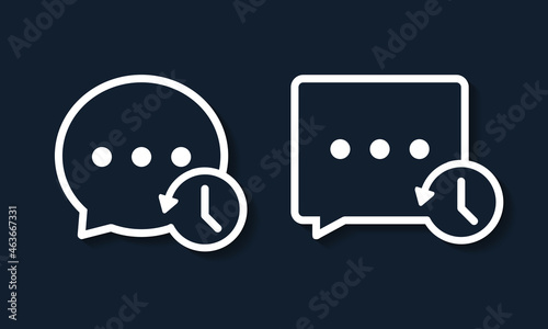 Message chat restore, history . Illustration vector