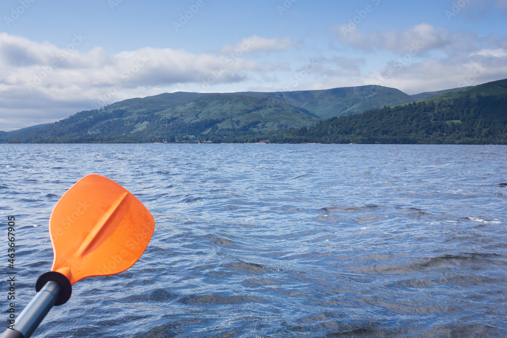Kayaking in Scotland on Loch Lomond Kayaking in Scotland on Loch Lomond
