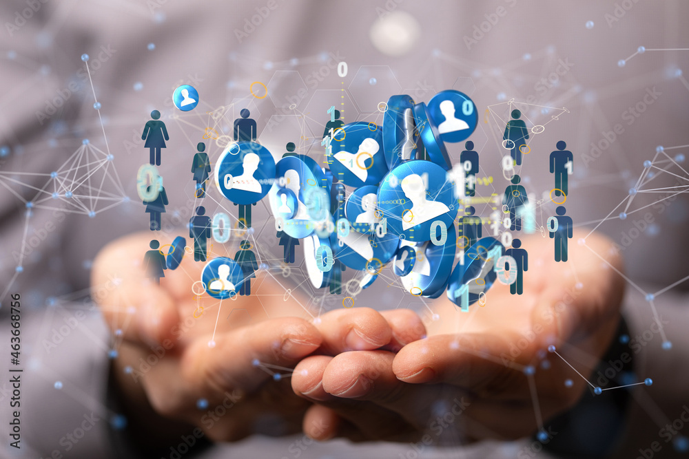 videoconference group of people talking in social network videoconference group of people talking in social network