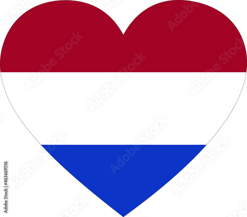 Free Download Flag of Netherlands inside heart shape - GFXLoad