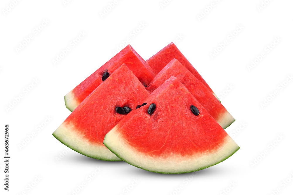 Sliced of watermelon isolated on white background. Sliced of watermelon isolated on white background.