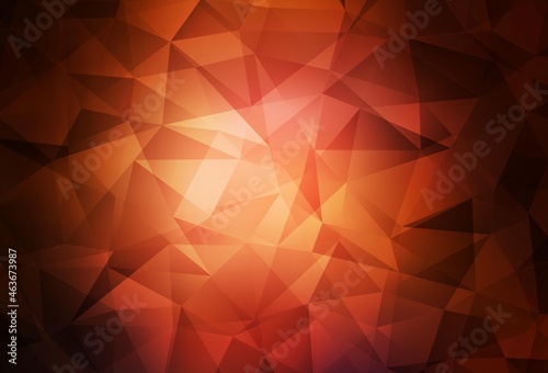 Dark Red vector polygon abstract layout.