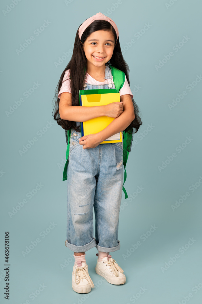 Full length of an adorable girl in school Full length of an adorable girl in school