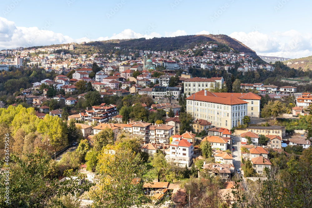 Panoramic view of city of Veliko Tarnovo, Bulgaria
