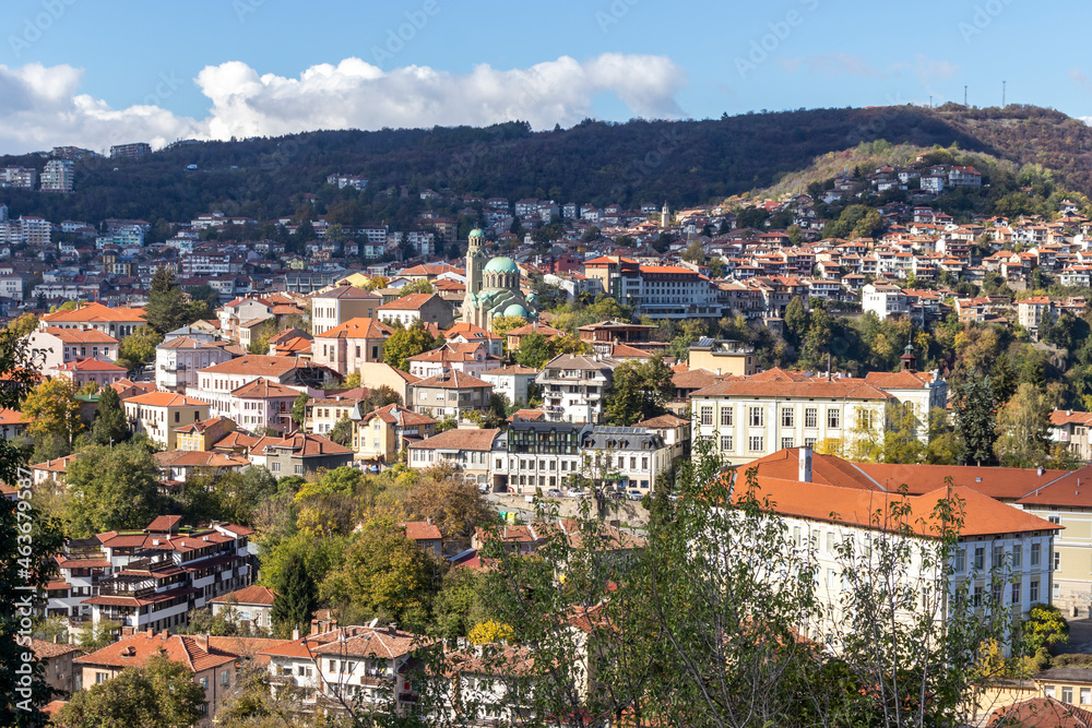 Panoramic view of city of Veliko Tarnovo, Bulgaria