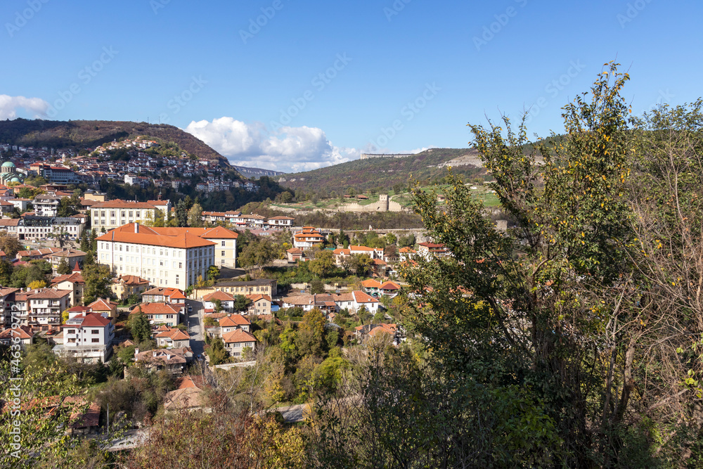 Panoramic view of city of Veliko Tarnovo, Bulgaria