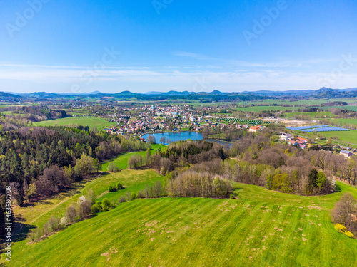 Rural landscape around Jablonne v Podjestedi