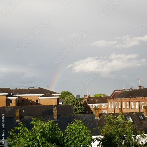 Surbub Residential Street in West London with Townhouses