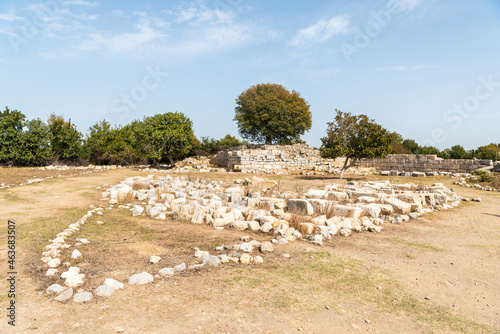Ruins of ancient Greek city Teos in Izmir province of Turkey. photo