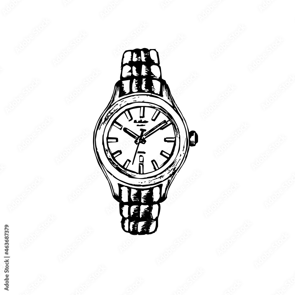 custom made wallpaper toronto digitalMechanical wrist watch on a white background