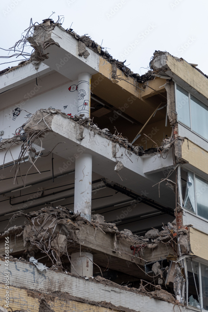 Fototapeta premium building demolition site