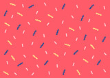 Confetti pattern. Vector illustration in minimal style.