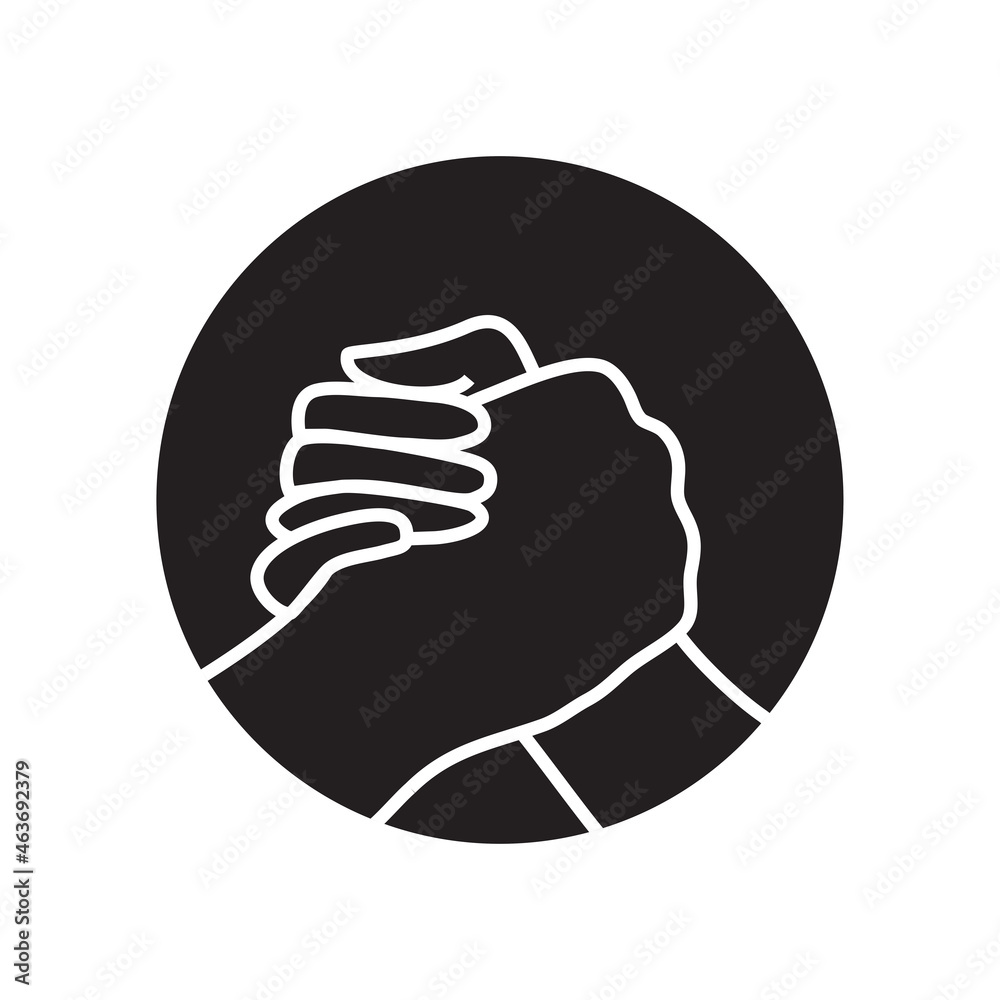 Handshake icon isolated on white background. Handshake icon for web site, marketing, app and logo. Creative business concept, vector illustration, eps 10 Handshake icon isolated on white background. Handshake icon for web site, marketing, app and logo. Creative business concept, vector illustration, eps 10